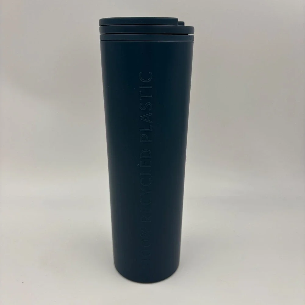 Starbucks Tumbler 16oz Navy Blue 100% Recycled Plastic Matte‎